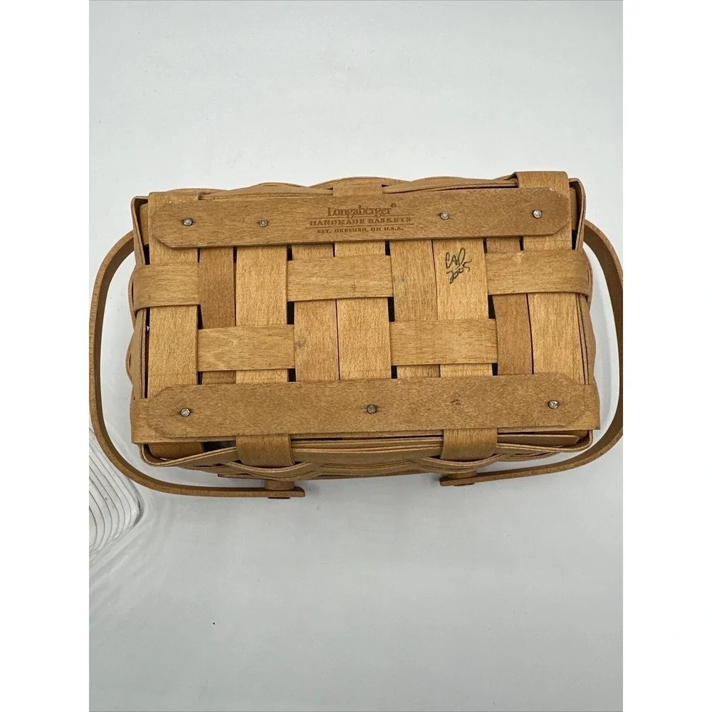 Longaberger 2005 Thank You‎ Basket Plastic Liner Handmade Woven Vintage 21-10